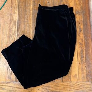Draper jeans black velvet pull on pants with elastic back fully lined